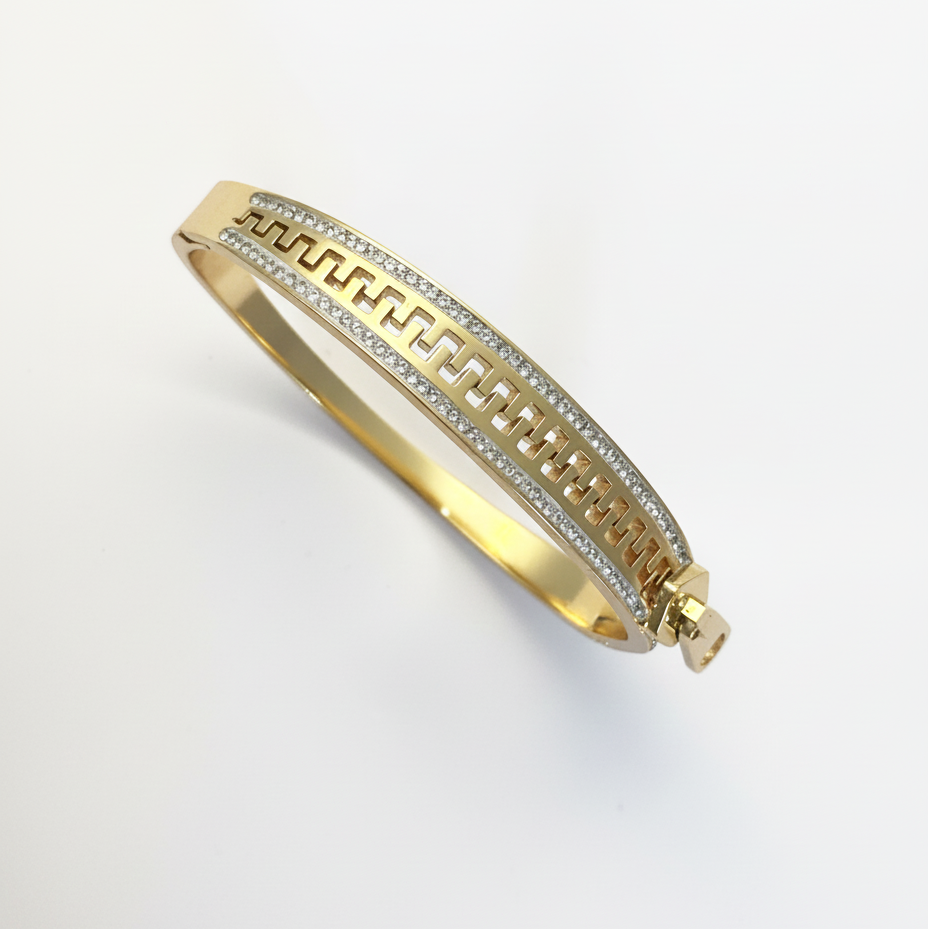 Modern Luxe Gold and Silver Pattern Bracelet BRC002