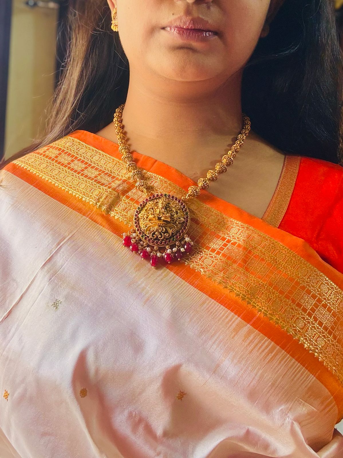 Laxmi Temple Antique Necklace TN012