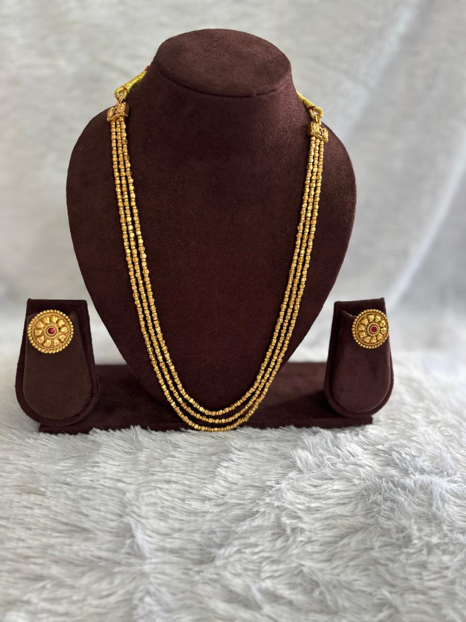 Astadisha Golden Beads Mala LN003