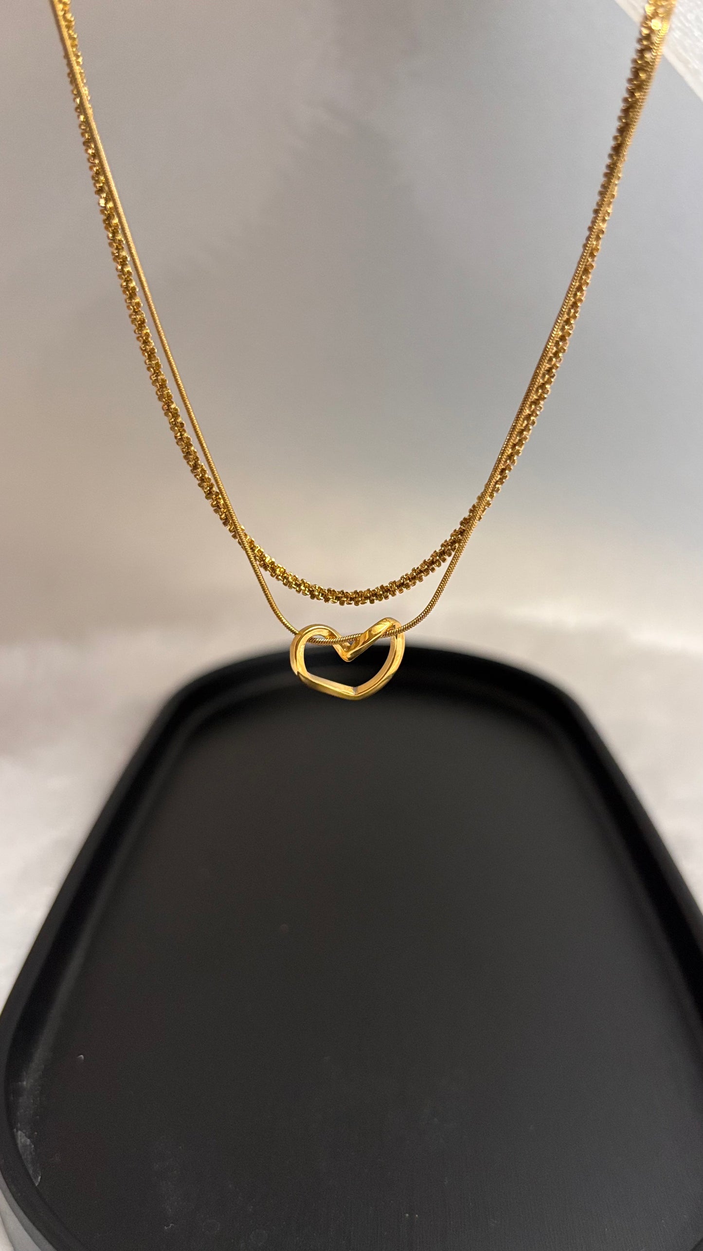 Two layer demifine 18K neck chain ANTNC011