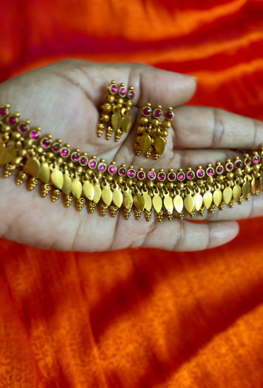 Elakathali  Antique Gold Kerala Set Traditional Choker YLK001