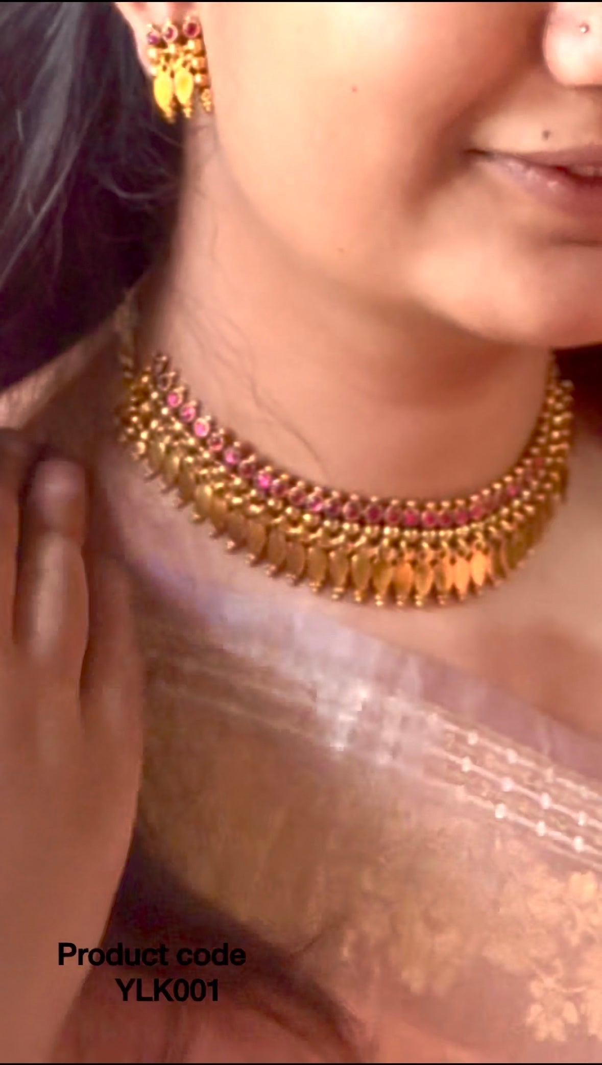 Elakathali  Antique Gold Kerala Set Traditional Choker YLK001