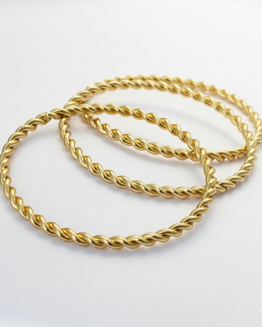 Classic Gold Rope Chain Bangle Bracelet BRC004