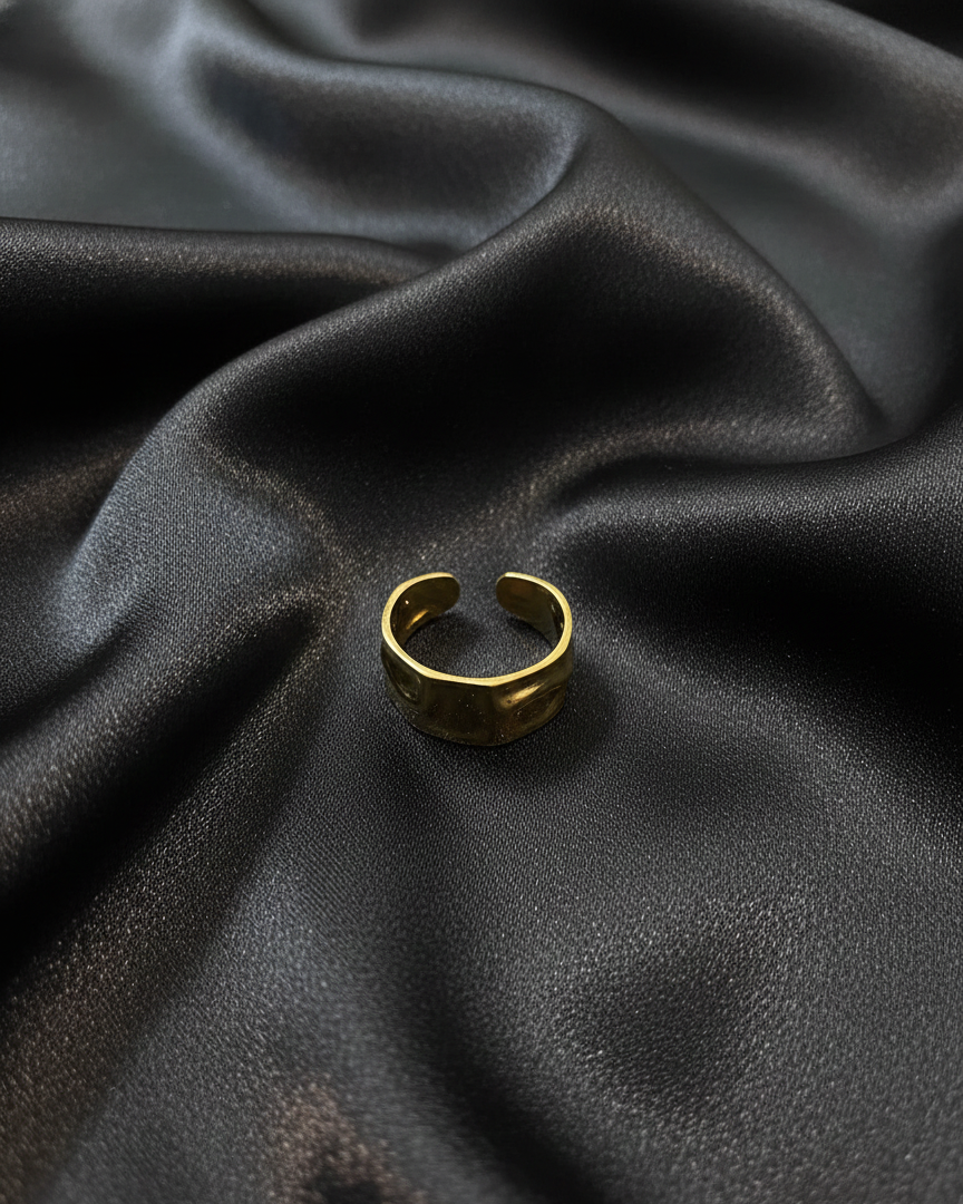 Hand-Finished Gold Adjustable Ring RNG003