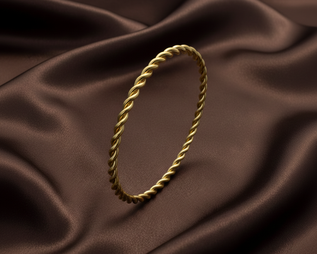 Classic Gold Rope Chain Bangle Bracelet BRC004
