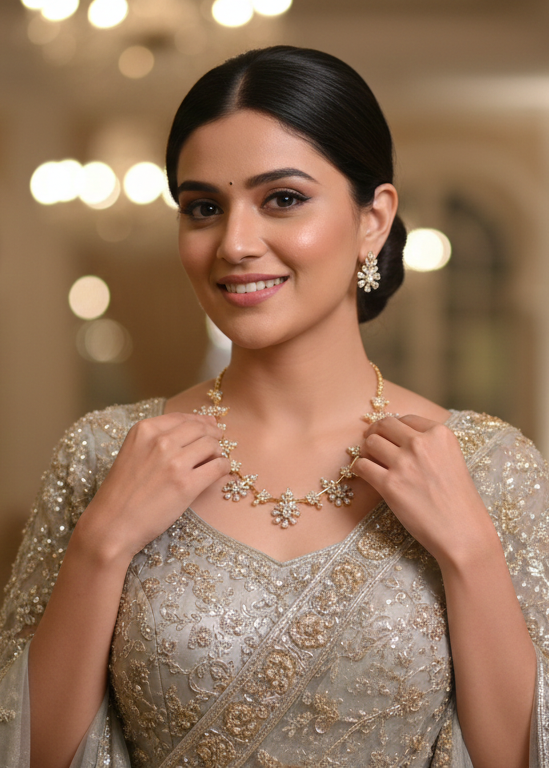 Minimal White Stone Necklace MIN019