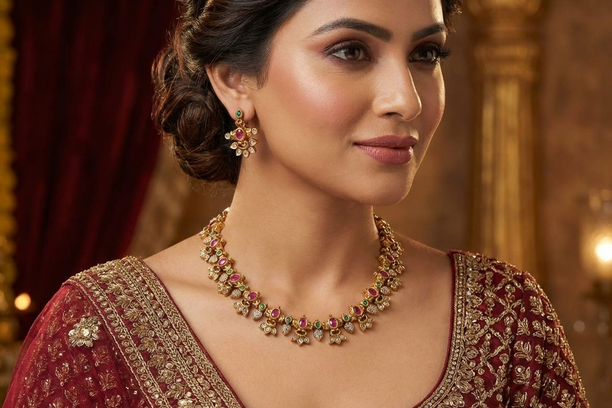 Minimal Multi color Victorian Necklace VCT001
