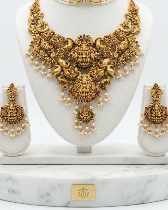 Bridal Temple Heavy Necklace Set TN008