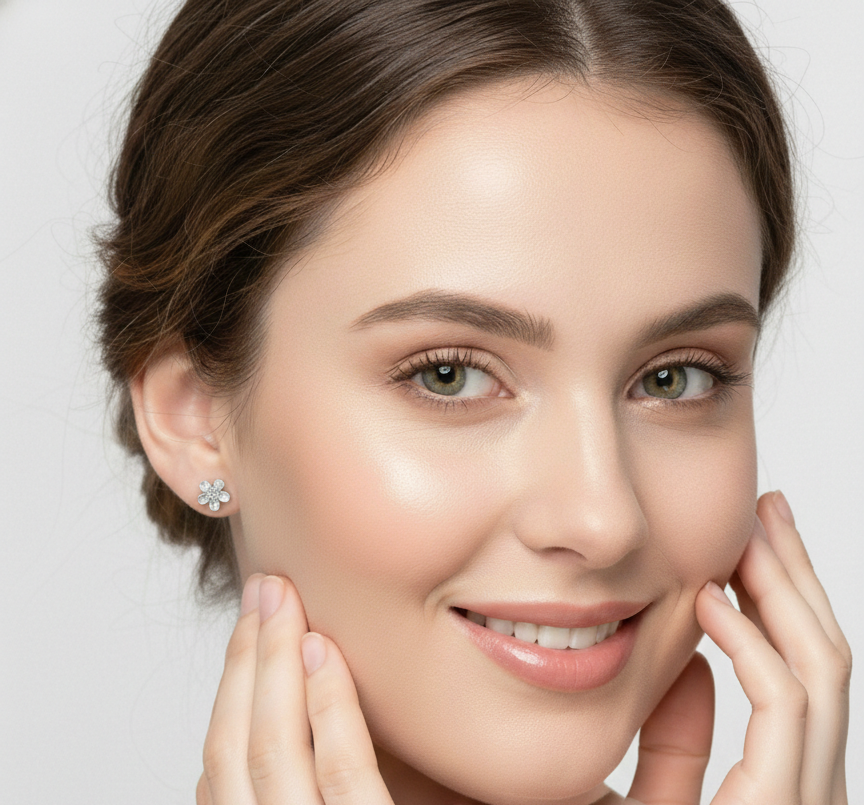 925 Silver Small Floral Studs 925/001