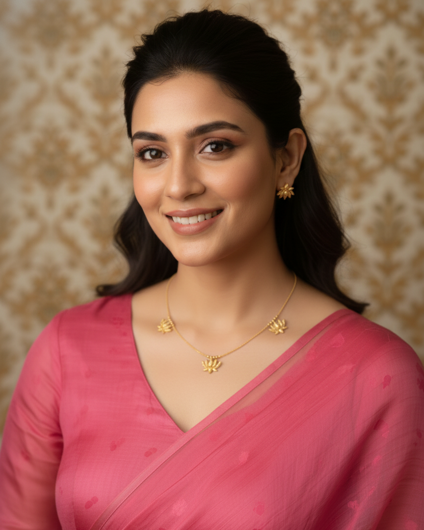 Invisible Lotus minimal necklace MIN003