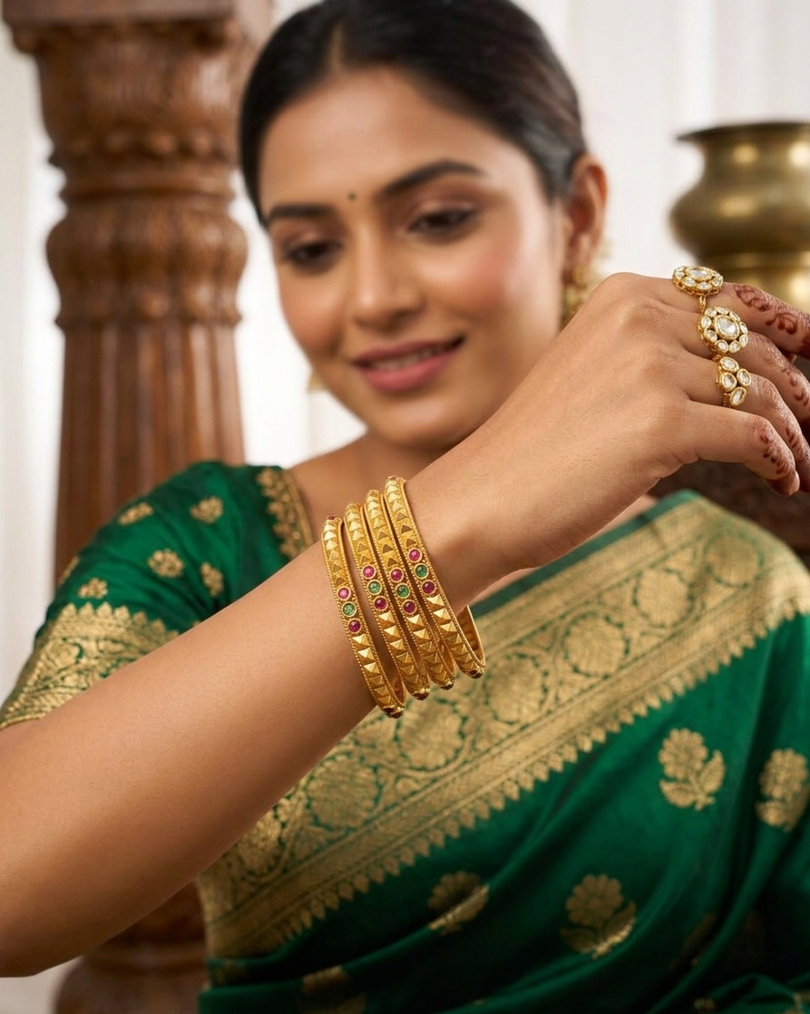 Astadisha Traditional 4 Bnagles Set BNG027