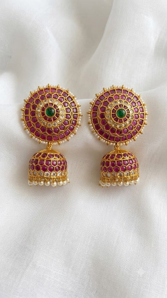 Ruby Stone Bridal Jumakhis JMK008