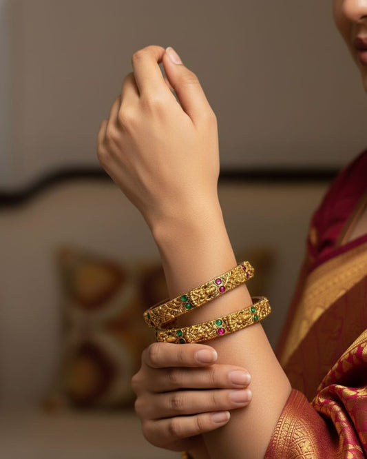 4 Piece Traditional Temple Bangles BNG008