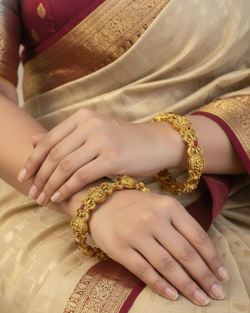 Lakshmi Coin Antique Bangles BNG007