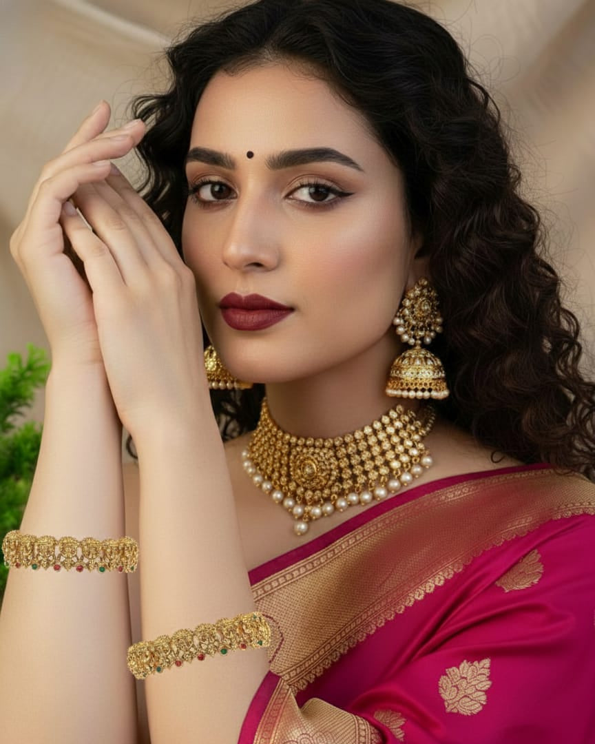 Lakshmi Stone Studded Bangles (set of 2 piece) BNG022