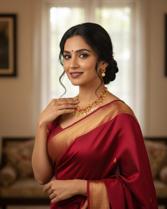 Pink Coin Choker Necklace Set MIN010