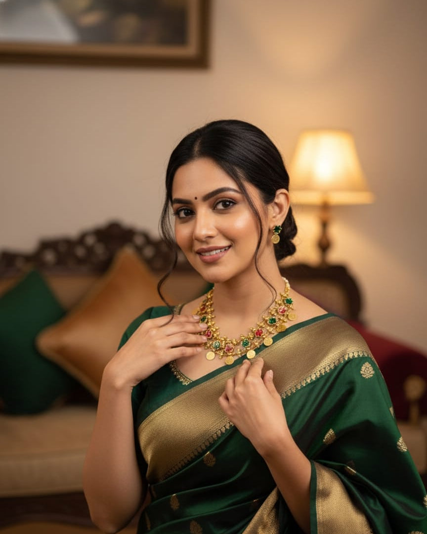 Multi Colored Coin Choker Necklace Set MIN009