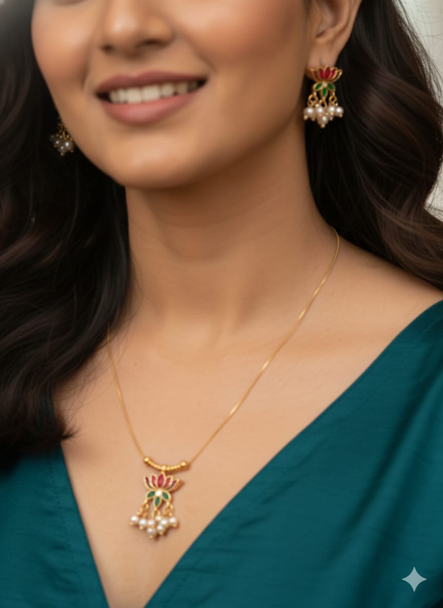 Invisible Lotus Necklace Set MIN018