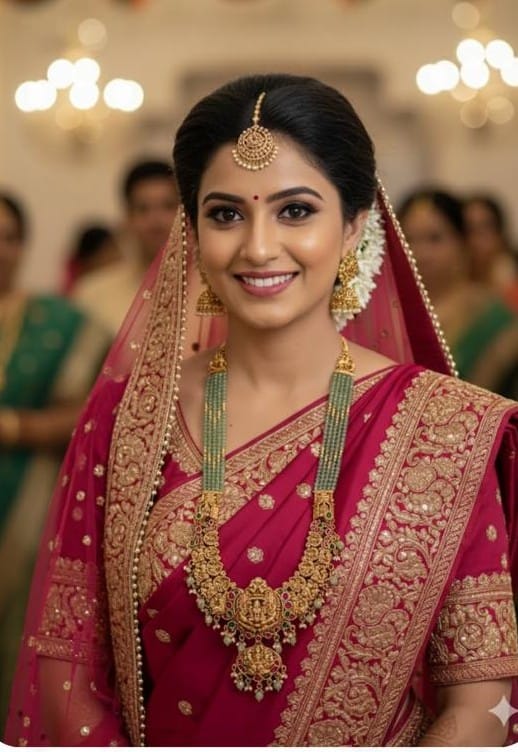 Bridal Temple Long Necklace Set LN004