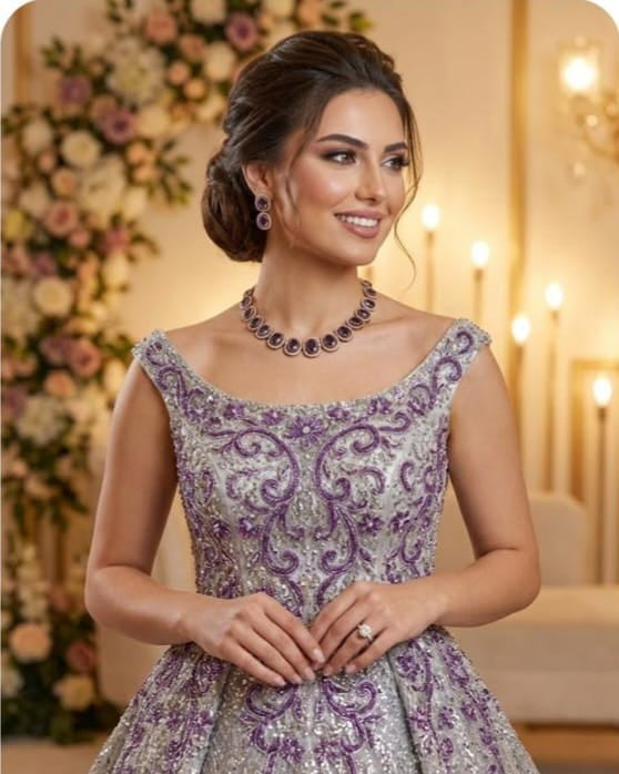 Purple Victorian Minimal Necklace VCT005