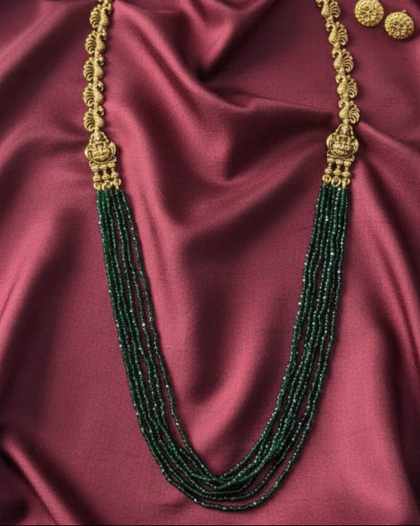 Royal Green Beaded Necklace Set LN008