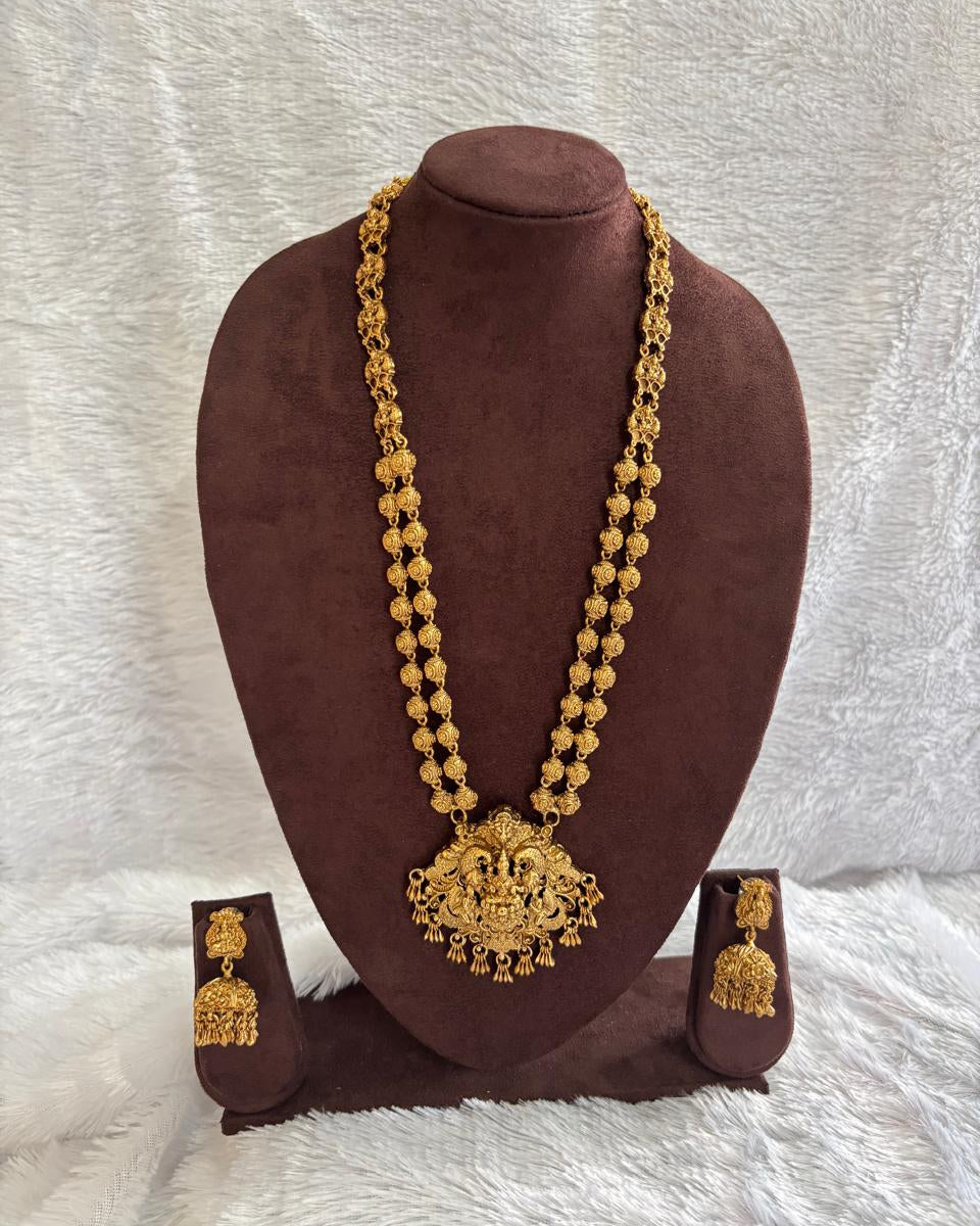 Ethnic Temple Antique Long Necklace Set LN015