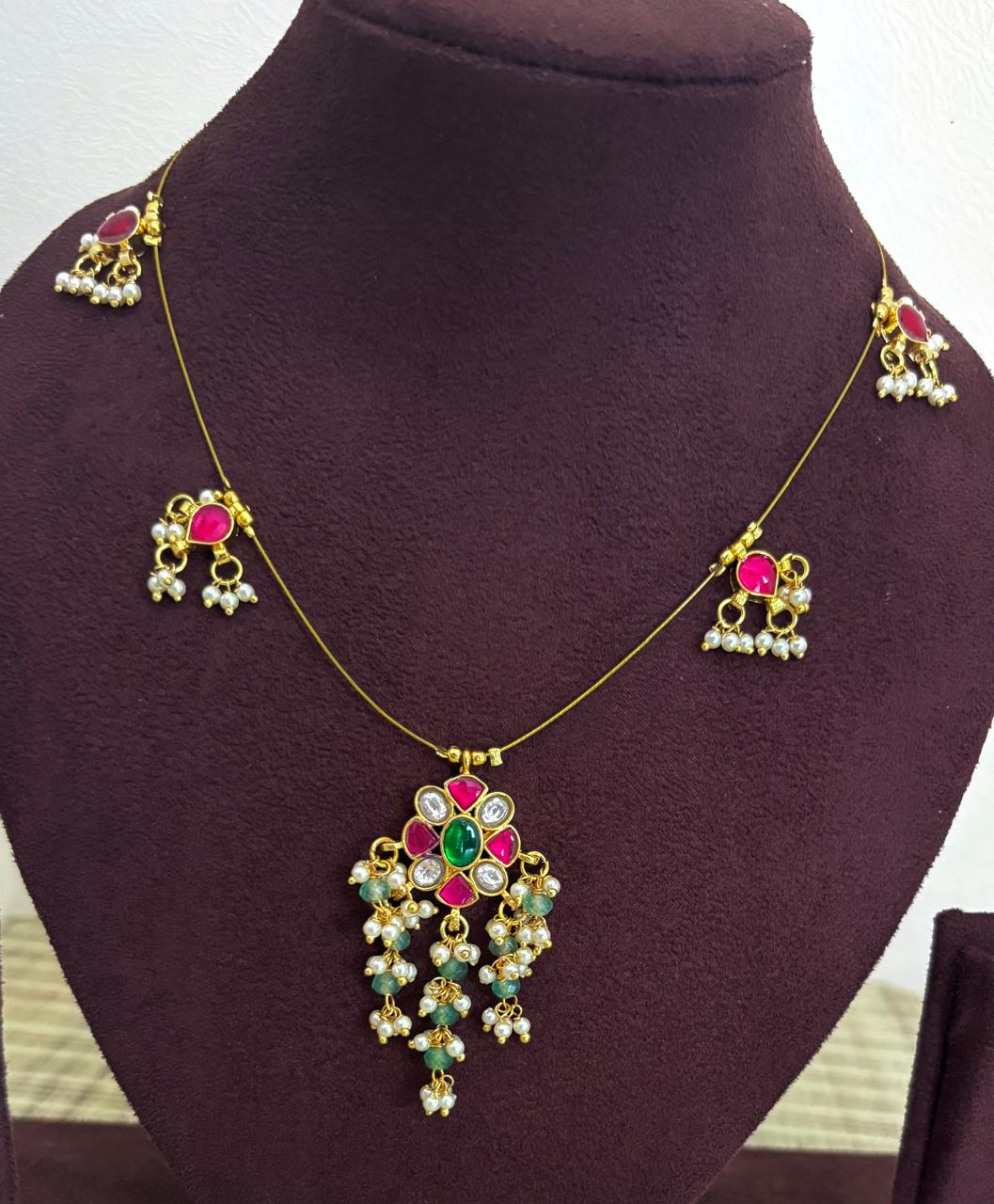Original Jadau Kundan Invisible Necklace KND004