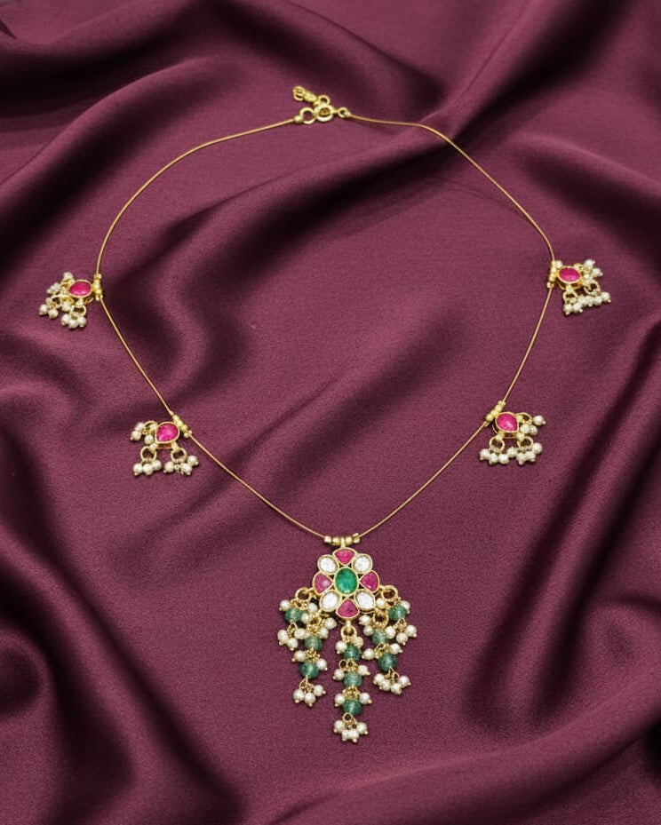 Original Jadau Kundan Invisible Necklace KND004