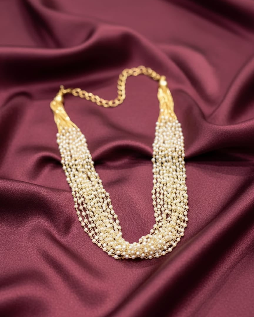 Multi Layered Pearl Mala PRL004