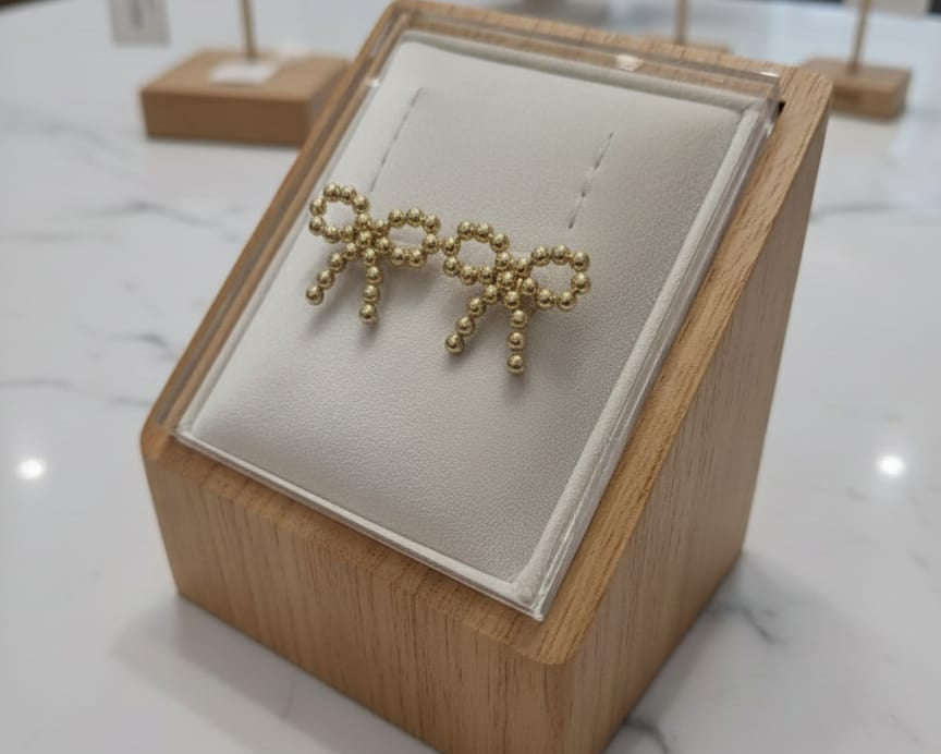 Elegant Bow Accent Studs DFE009