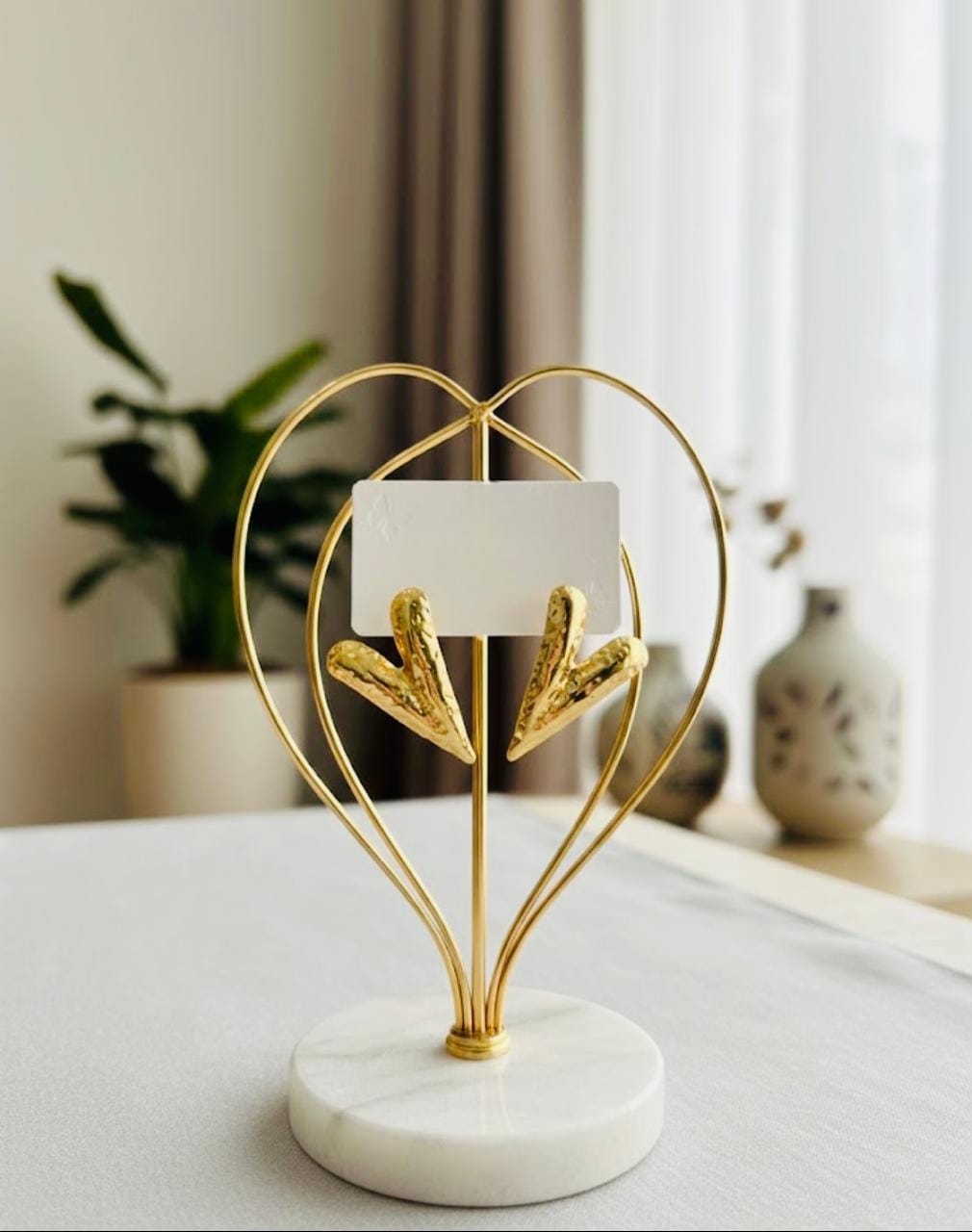 Elegant 18K V-Shape Gold Plated Stud Earrings DFE018