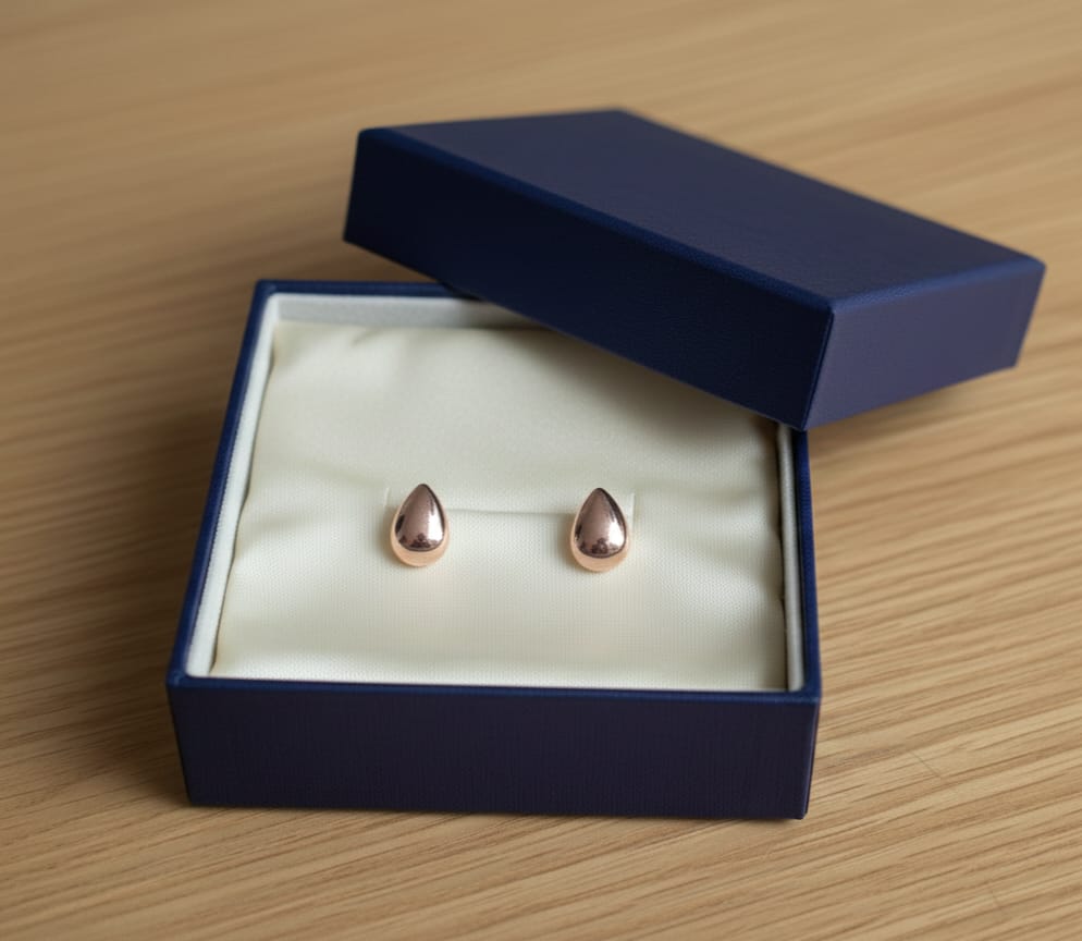 Elegant Rose Gold Combo Earrings | Studs and Sparkle Hoops DFE024