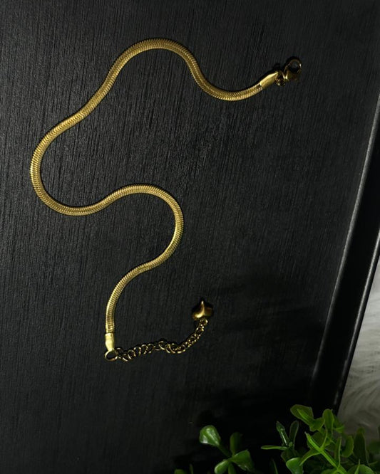 High-Gold Shine Snake Chain Anklet. ANK007