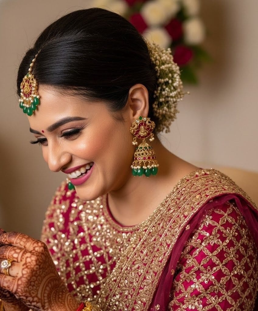 Bridal Real jadau Kundan Jumakha