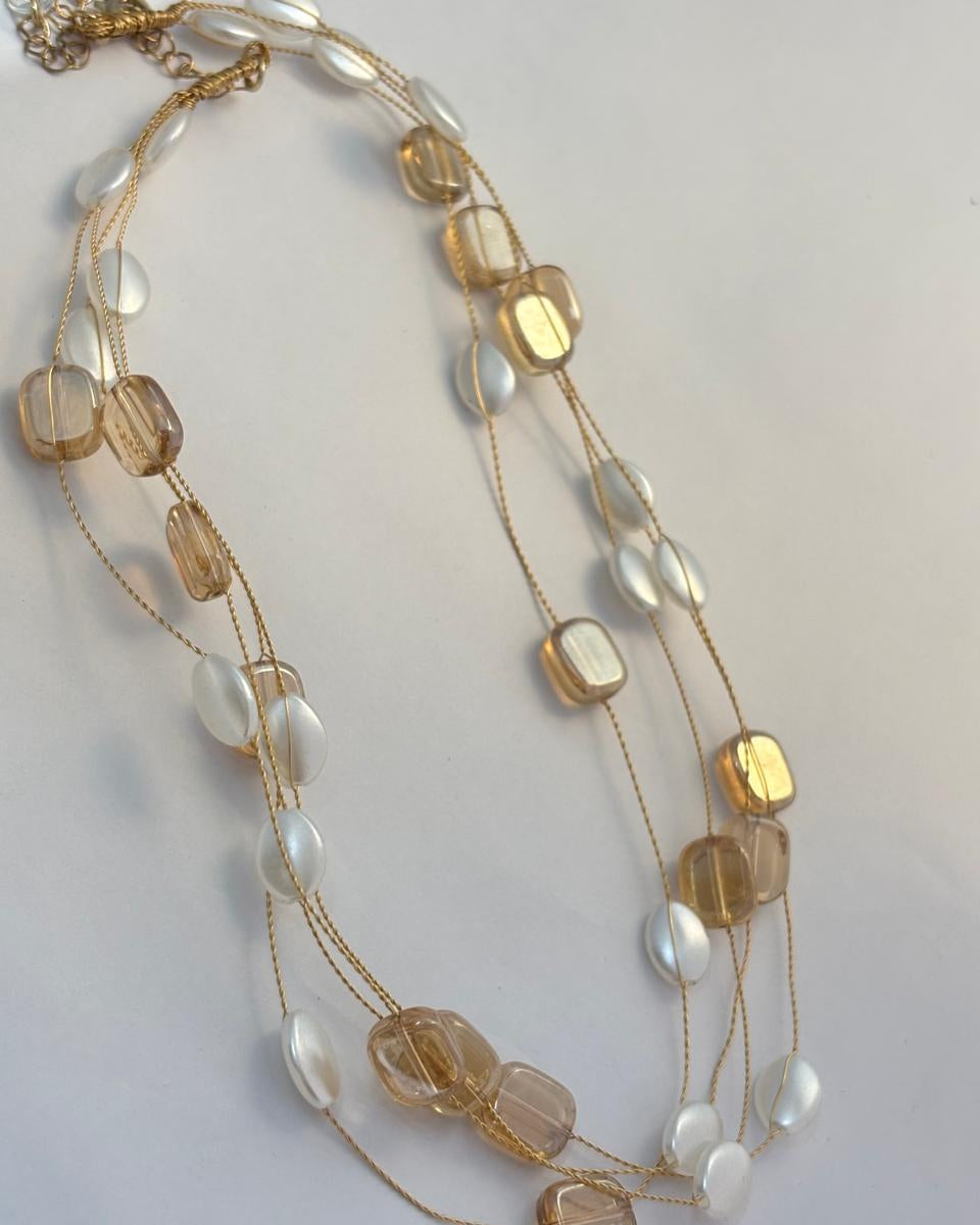 Layered Pearl Lightweight Necklace PRL005
