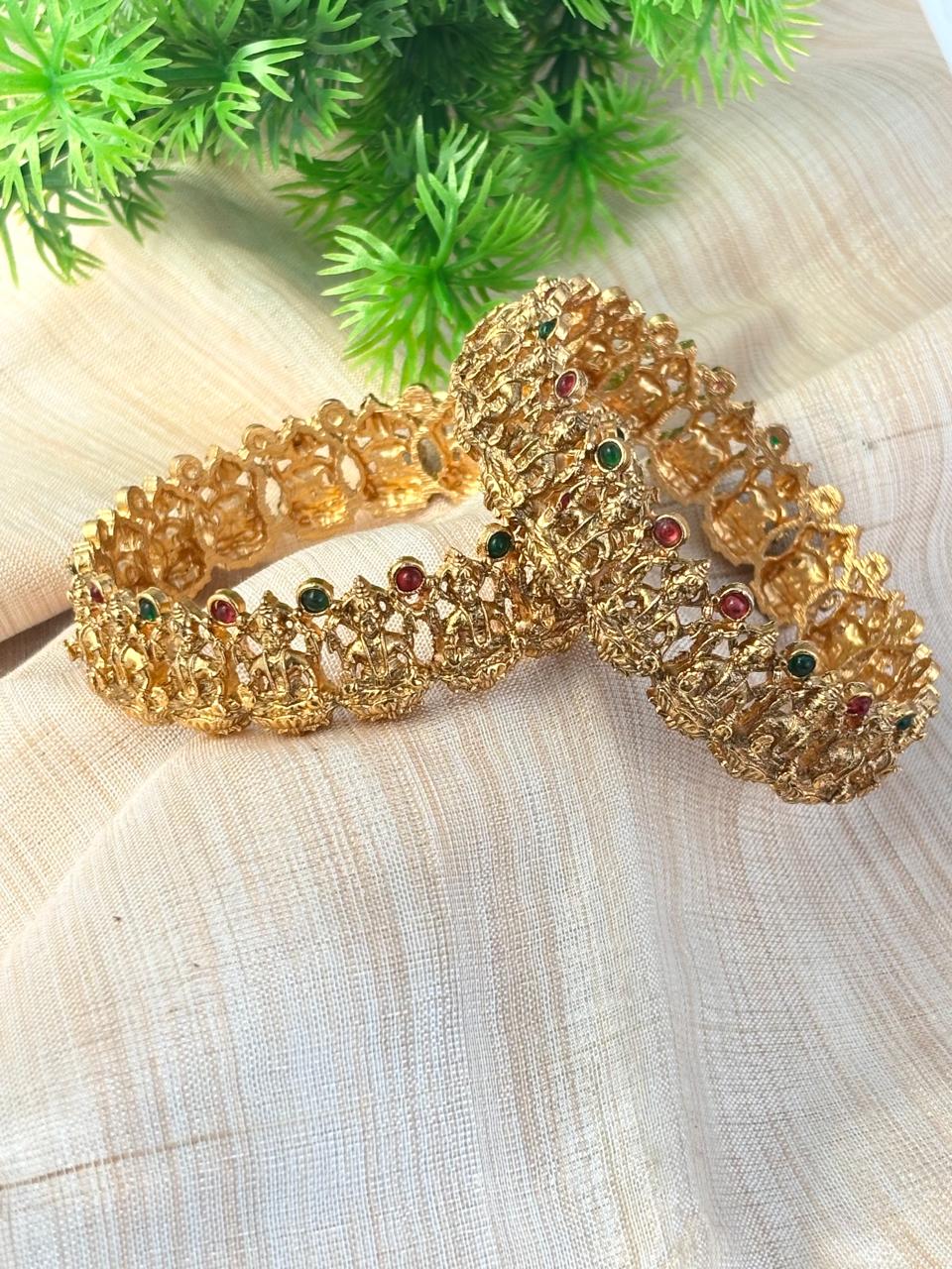 Lakshmi Stone Studded Bangles (set of 2 piece) BNG022