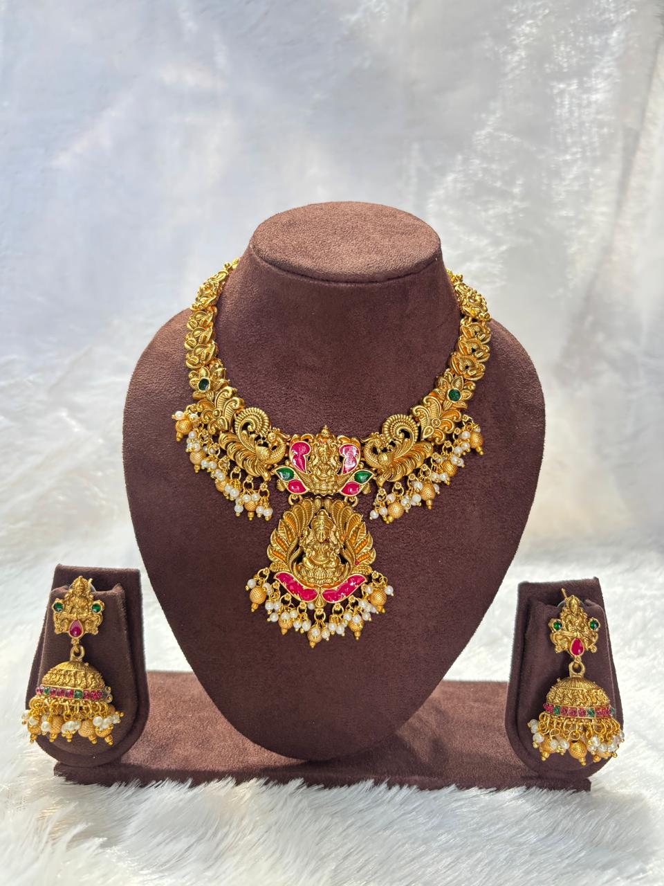 Enamal Painted Necklace and Jumkha Set TN001